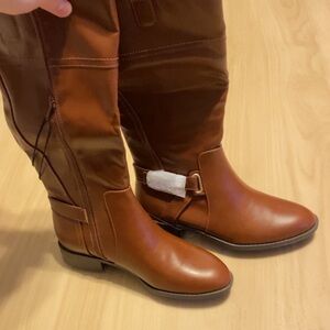 St. John's Bay Over-the-Knee Boots in Chestnut Brown